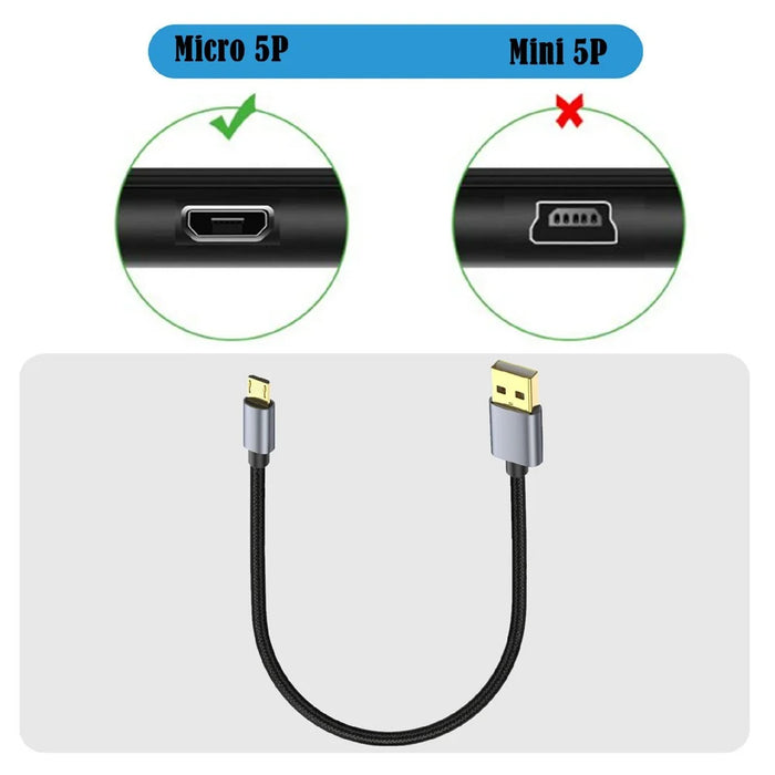 0.3m 480Mbps USB A to Micro Charge and Sync USB Cable for Samsung Galaxy J7 / S7 / S6 / Kindle Fire HD Tablets / PS4 - 5