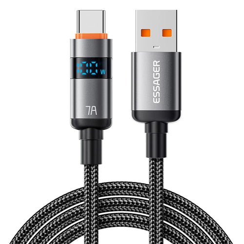 ESSAGER ES-X61 1m USB to Type-C Cable 7A Digital Display Phone Fast Charging Data Cord - 1