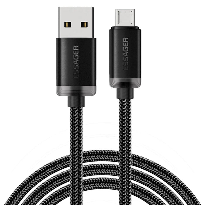 ESSAGER ES-X60 2m USB to Micro Phone Charging Cable Braided Data Cable - 1