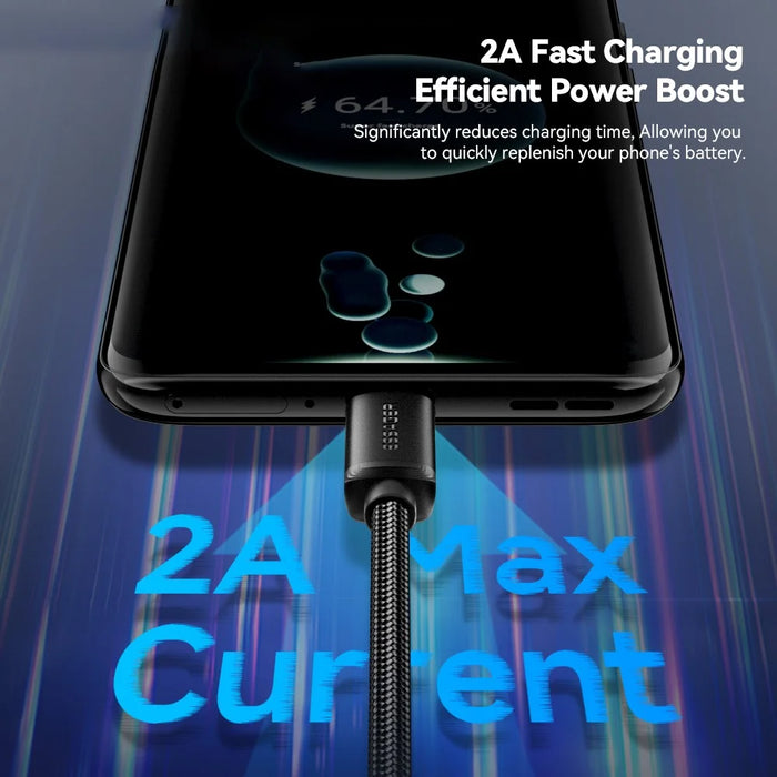 ESSAGER ES-X60 2m USB to Micro Phone Charging Cable Braided Data Cable - 3