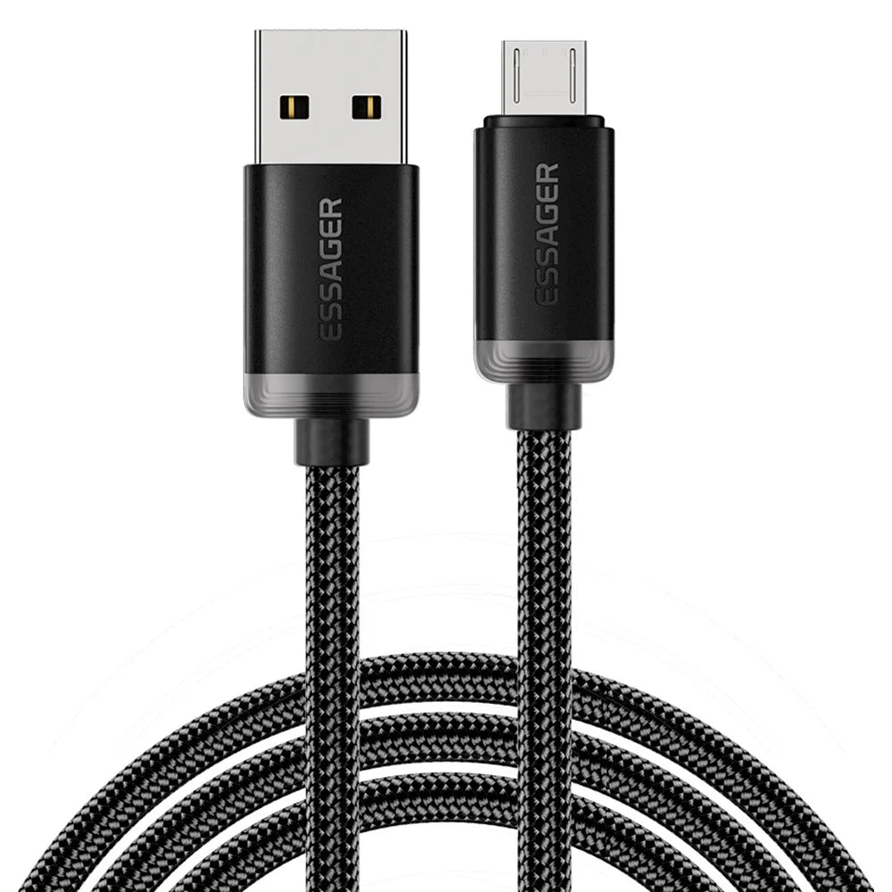 ESSAGER ES-X60 3m USB to Micro Phone Charging Cable Braided Data Cable - 1