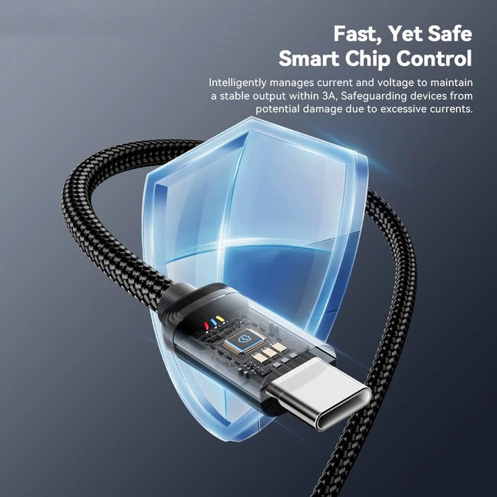 ESSAGER ES-X60 3m USB to Type-C Phone Charging Cable 3A Braided Data Cable - 4