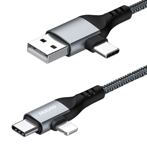 DUDAO L20Pro 1m USB / Type-C to Type-C / iP Charging Cord PD 100W Braided Data Cable - 1