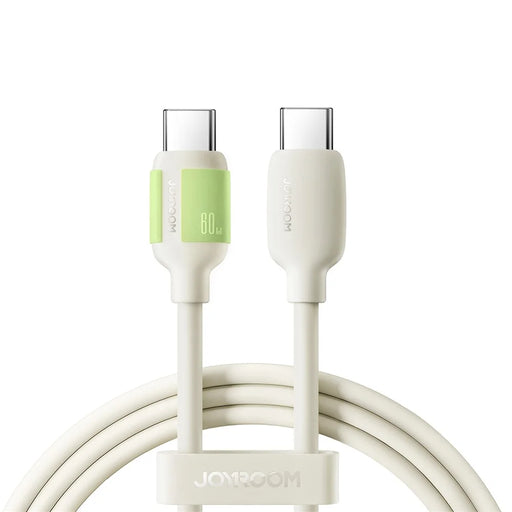 JOYROOM S-A53 1.2m Type-C to Type-C 60W Fast Charging Cable Liquid Silicone Fluorescent Data Cord - 1