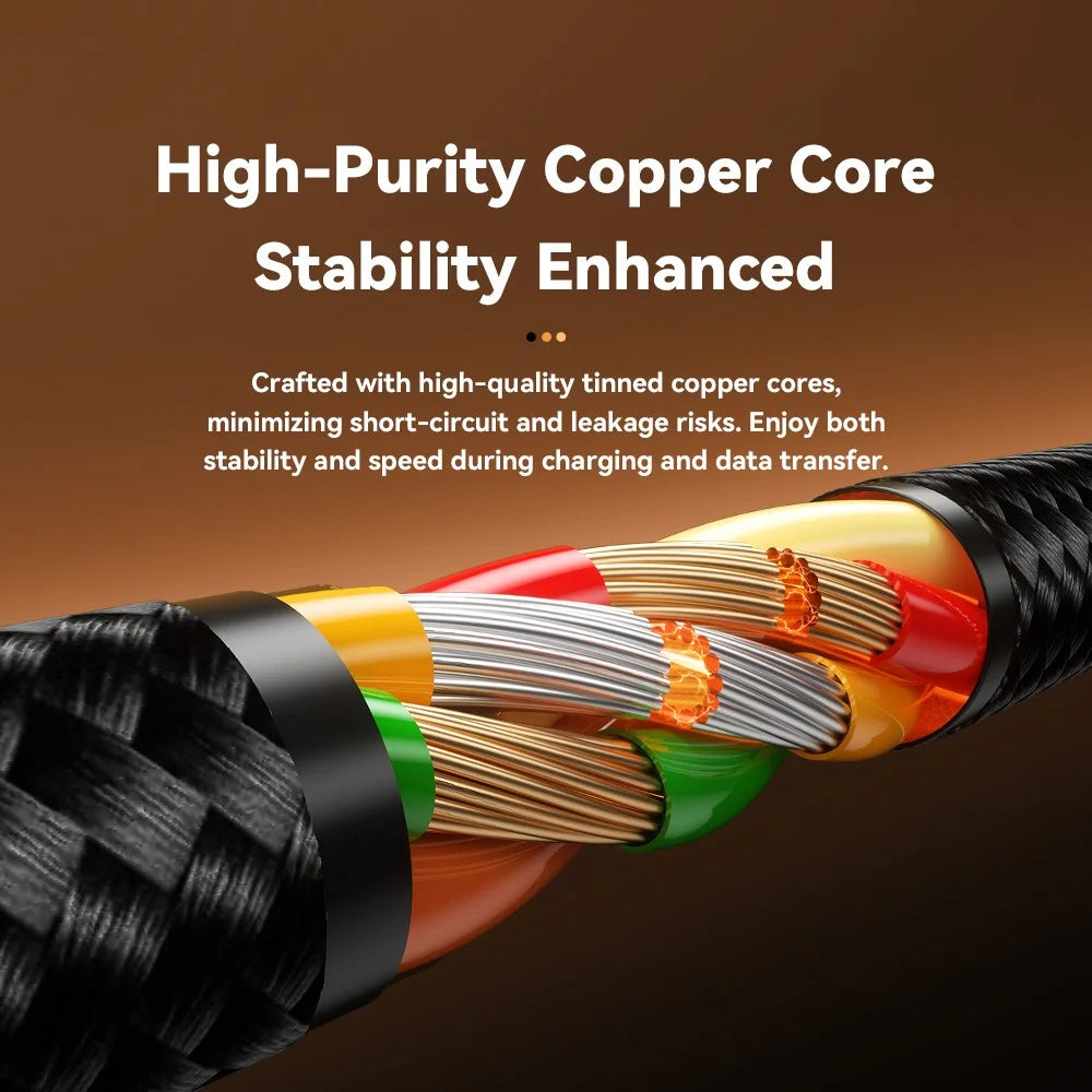 ESSAGER 1m USB-A to iP + Type-C 90 Degree Right Angle 3A Fast Charging Data Cable - 3