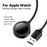 ESSAGER For Apple Watch USB Cable Magnetic ABS Waterdrop Shape Wireless Charger - Black - 2