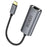 UOEOS USB 3.1 Type-C to Ethernet Adapter 2.5G High Speed RJ45 Wired Network Converter - Grey - 1