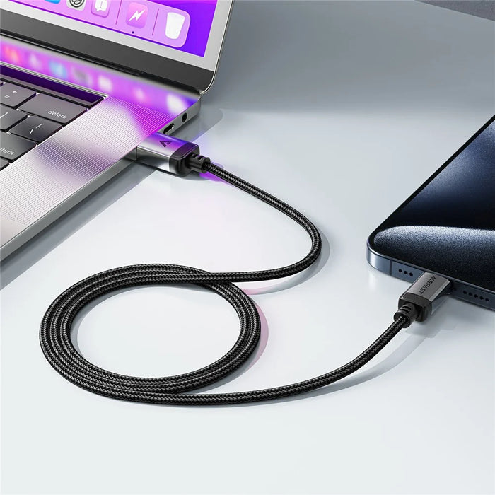 ACEFAST C20-04 1.2m USB-A to USB-C Aluminum Alloy Charging Wire Braided Data Cable - 5