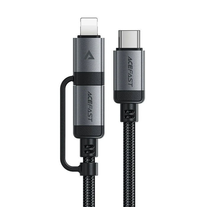 ACEFAST C20-01 1.2m USB-C to USB-C + iP Data Cable Braided 60W Fast Charging Cord - 2