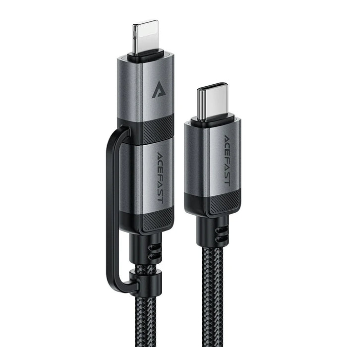 ACEFAST C20-01 1.2m USB-C to USB-C + iP Data Cable Braided 60W Fast Charging Cord - 3