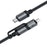 ACEFAST C20-01 1.2m USB-C to USB-C + iP Data Cable Braided 60W Fast Charging Cord - 4