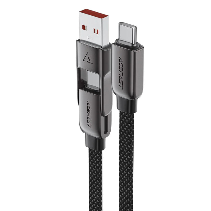 ACEFAST C13-05 0.2m USB-A / USB-C to USB-C Charging Data Cable Braided Zinc Alloy Cord - 1