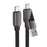 ACEFAST C13-05 0.2m USB-A / USB-C to USB-C Charging Data Cable Braided Zinc Alloy Cord - 6
