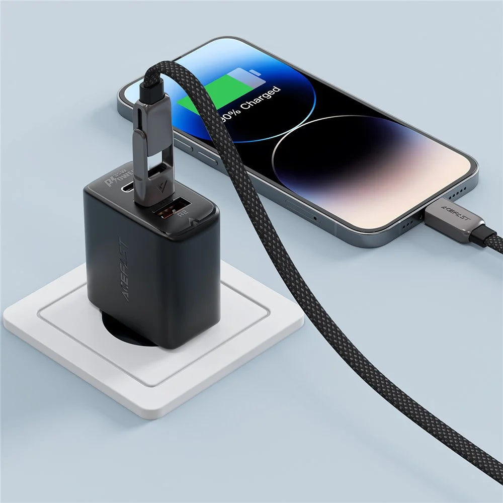 ACEFAST C13-04 1.2m USB-A / USB-C to USB-C 60W Charging Cable Data Sync Braided Cord - 3