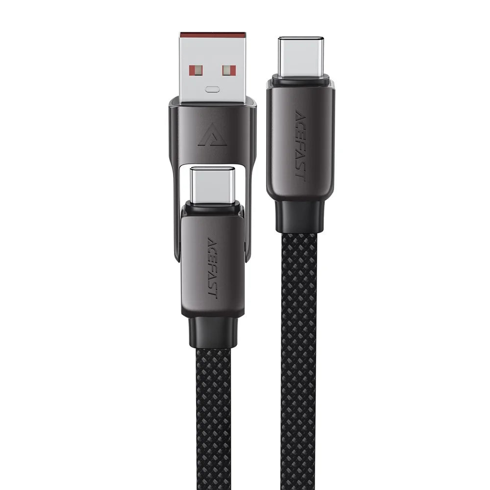 ACEFAST C13-04 1.2m USB-A / USB-C to USB-C 60W Charging Cable Data Sync Braided Cord - 4