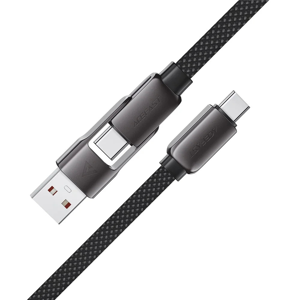 ACEFAST C13-04 1.2m USB-A / USB-C to USB-C 60W Charging Cable Data Sync Braided Cord - 5