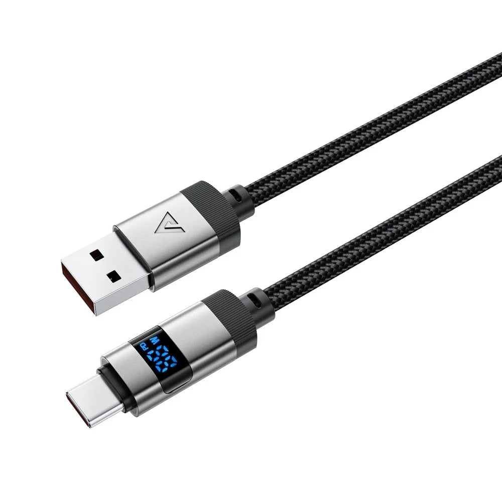 ACEFAST C15-04 1.2m USB-A to USB-C Digital Display Charging Cable 3A Fast Charge Data Cord - 1