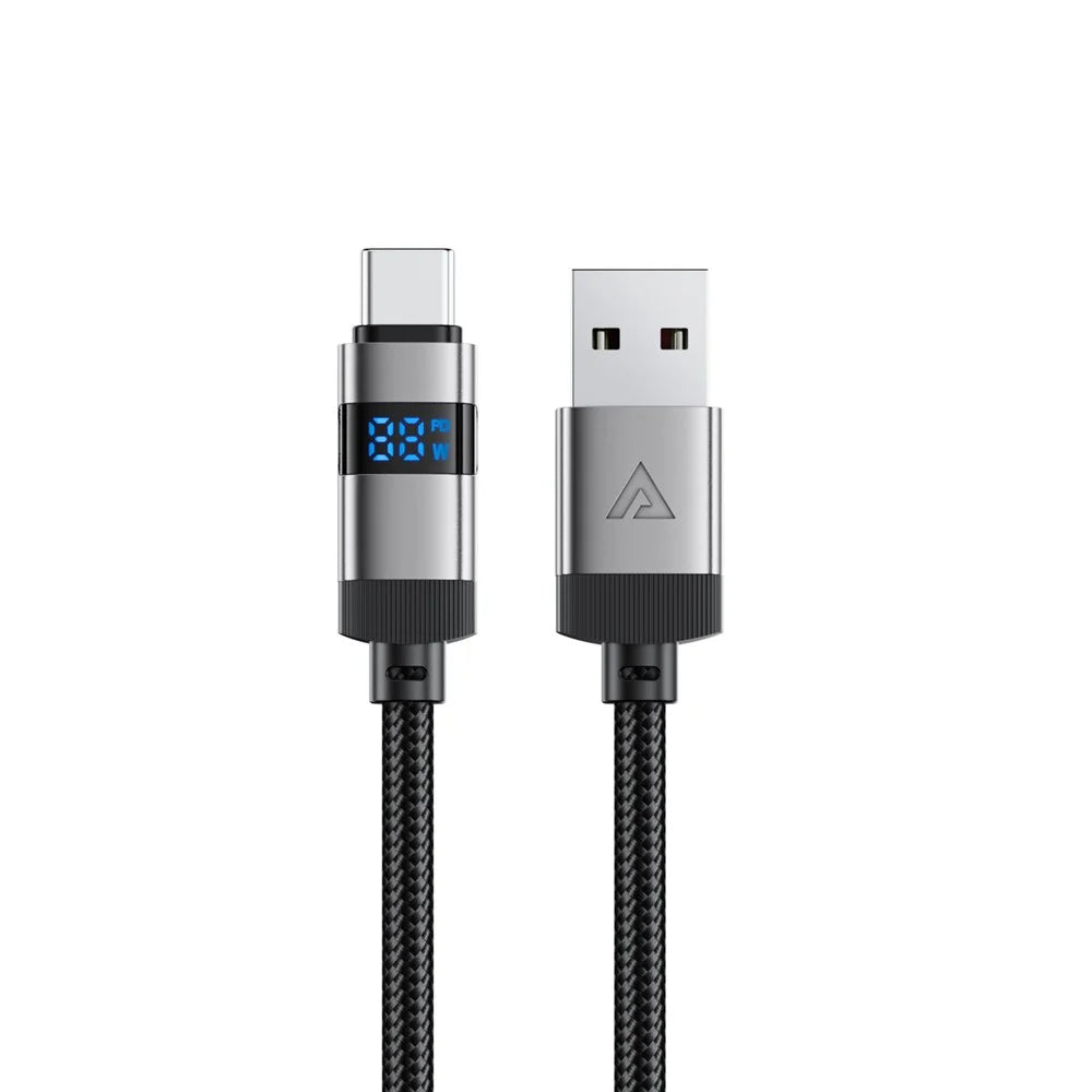 ACEFAST C15-04 1.2m USB-A to USB-C Digital Display Charging Cable 3A Fast Charge Data Cord - 4