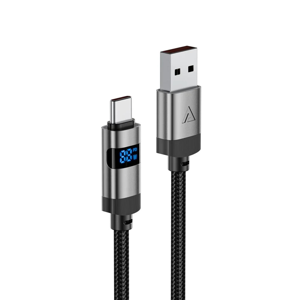 ACEFAST C15-04 1.2m USB-A to USB-C Digital Display Charging Cable 3A Fast Charge Data Cord - 5