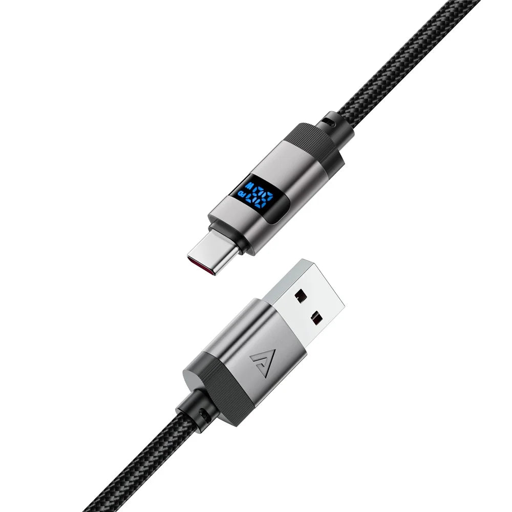 ACEFAST C15-04 1.2m USB-A to USB-C Digital Display Charging Cable 3A Fast Charge Data Cord - 6