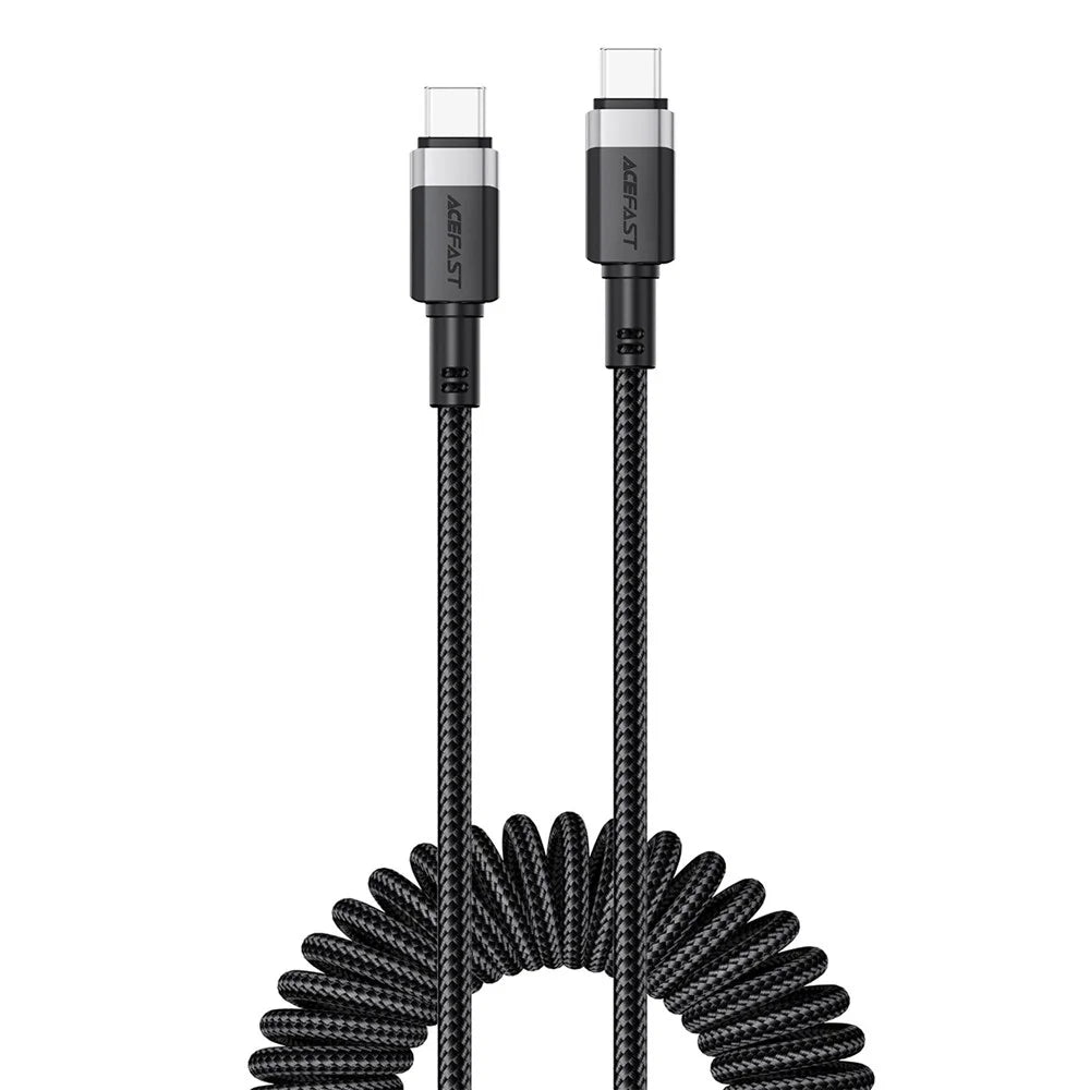 ACEFAST C14-03 1.2m USB-C to USB-C 60W Fast Charging Cable Spring Braided Data Cord - 1