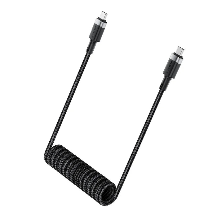 ACEFAST C14-03 1.2m USB-C to USB-C 60W Fast Charging Cable Spring Braided Data Cord - 6
