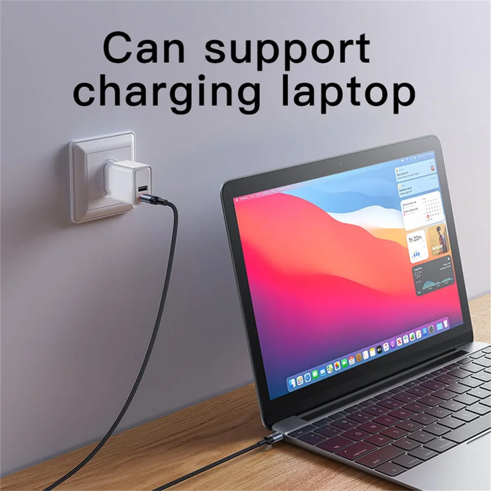YESIDO CA183 USB C to C Cable 60W Fast Charging 2M  /  6.6FT Aluminum Alloy Braided Data Sync Cord - 4