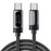 ESSAGER 2m USB C to USB C Cable 100W Digital Display Fast Charging Data Sync Cord - 1