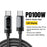 ESSAGER 2m USB C to USB C Cable 100W Digital Display Fast Charging Data Sync Cord - 2