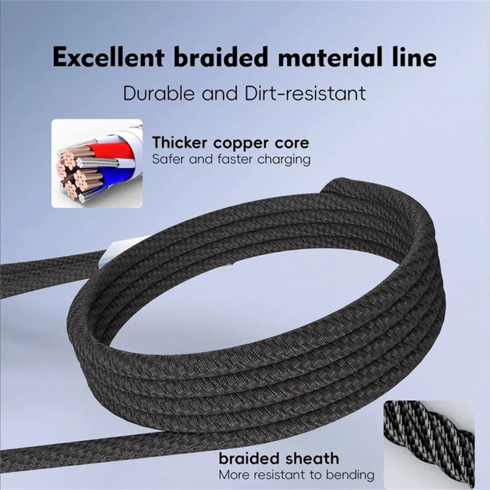 U33 1m PD 100W Fast Charging Cable Multi-Function Cord for Laptop / Tablet / Phone / Apple Watch - 5