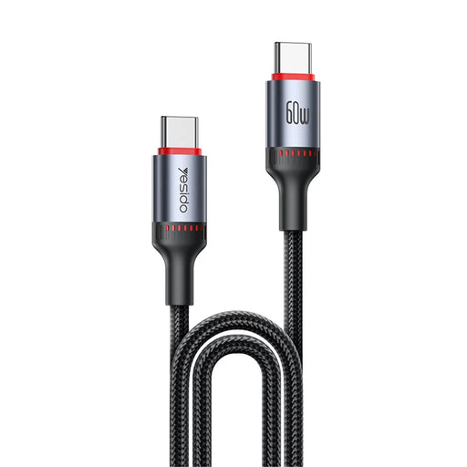 YESIDO CA181 1.2m USB C to USB C 60W Fast Charging Cable Aluminum Alloy Shell Data Cord - 1