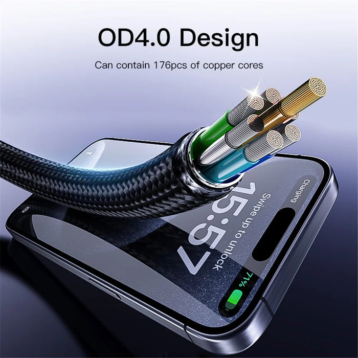 YESIDO CA181 1.2m USB C to USB C 60W Fast Charging Cable Aluminum Alloy Shell Data Cord - 3