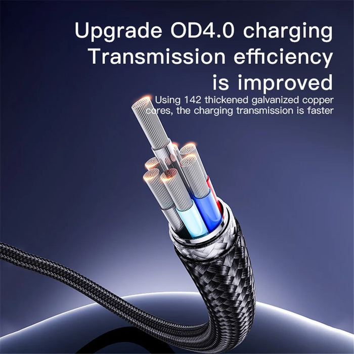 YESIDO CA129C 1.2m USB-C Cable 18W Fast Charging 3A Aluminum Alloy Data Sync Cord - 3