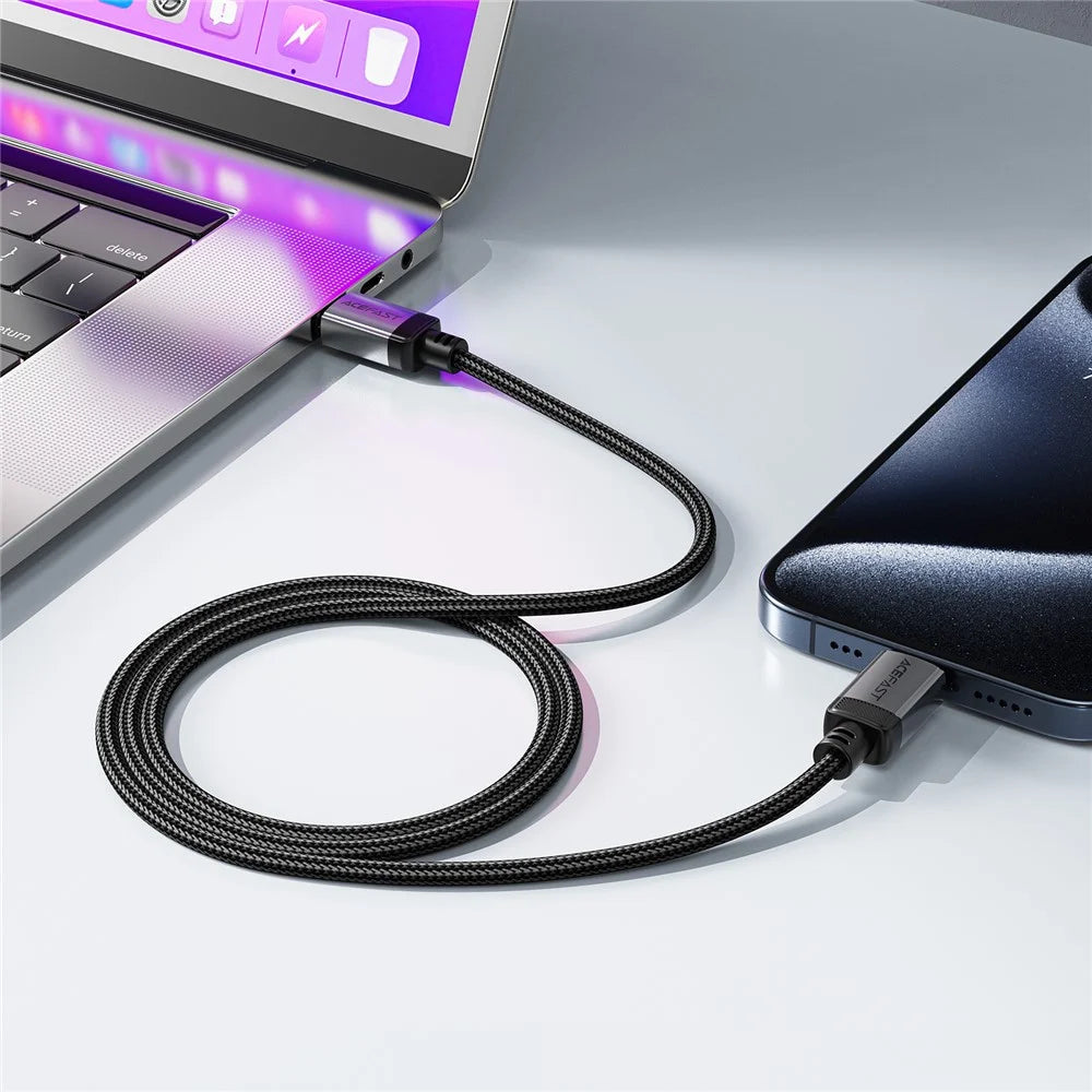 ACEFAST C20-03 60W Fast Charging USB C to USB C Braided Data Cable for Laptops Smartphones - 5