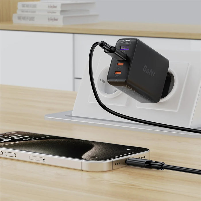 ACEFAST C17-04 1.2m USB-A to USB-C Charging Data Cable 3A Fast Charge for Home / Office Use - 6