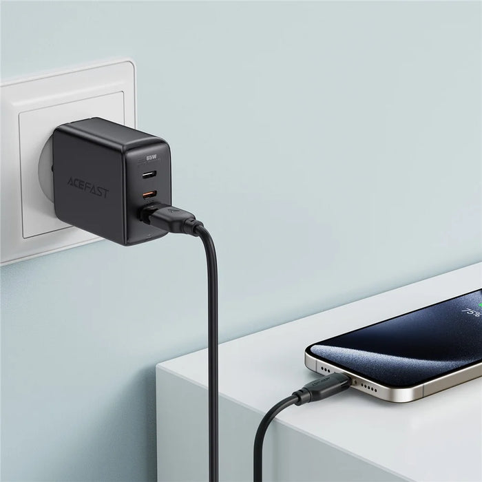 ACEFAST C16-04 1.2m USB-A to USB-C Cable TPE Charging Data Cable 3A Fast Charging Cord, Black - 5