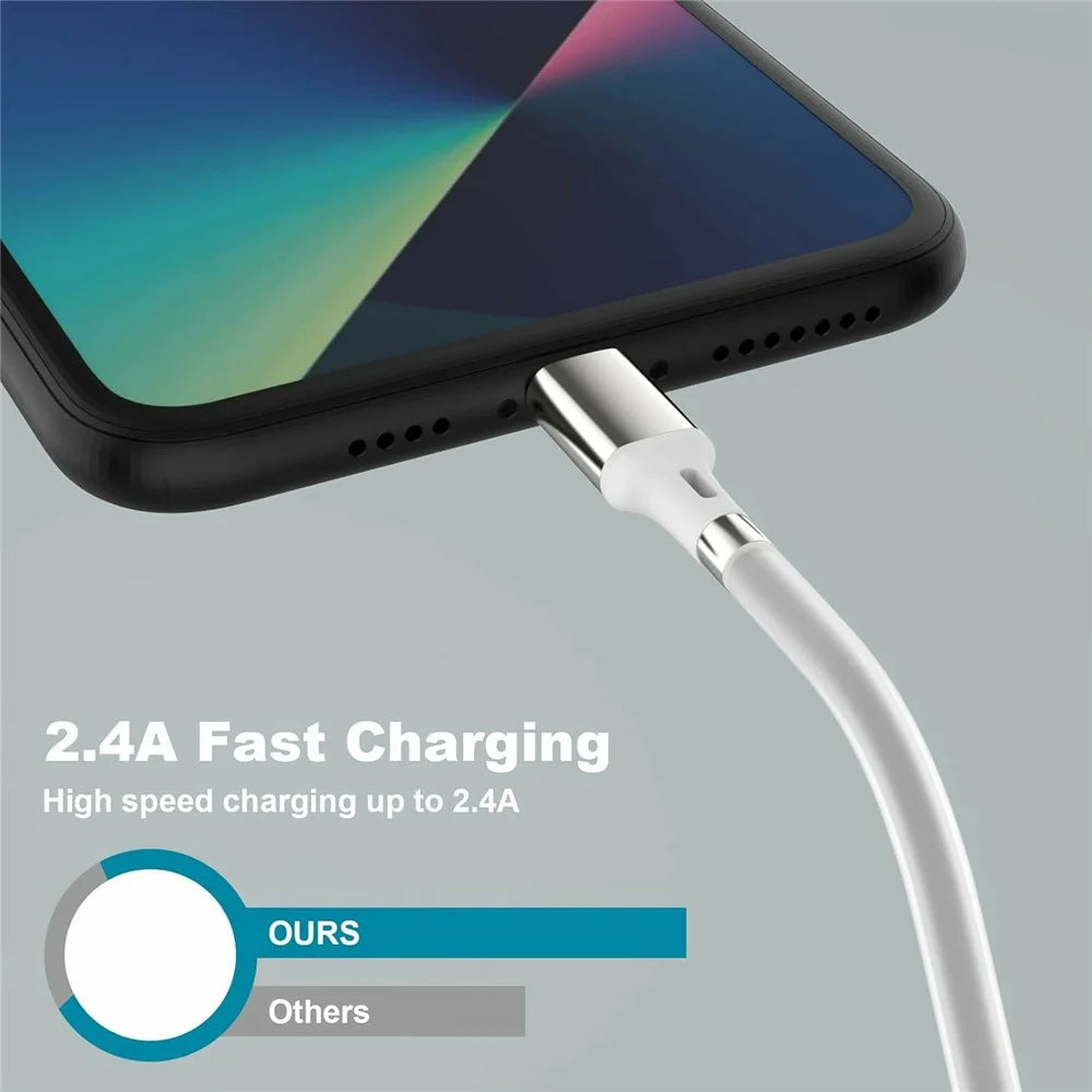 1m 2.4A Fast Charging Cable Magnetic Storage USB-C to USB-C 60W Data Cord - 3