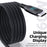 2m USB-C to USB-C Cable Digital Display 3A / 20V 60W Fast Charging Braided Data Cord for Smartphones Tablets - Black - 3