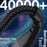 2m USB-C to USB-C Cable 100W 5A / 20V Nylon Braided Phone Tablet Fast Charging Digital Display Cord - Black - 5