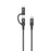 MOMAX Mag.Link 1m Mfi Certified Magnetic Braided Cord 60W USB-C to USB-C / Lightning Fast Charging Cable - Black - 4