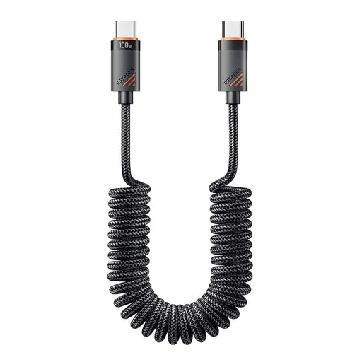 ESSAGER Spring Data Cable Type-C to Type-C 100W Fast Charging Cable 1.2m - 1