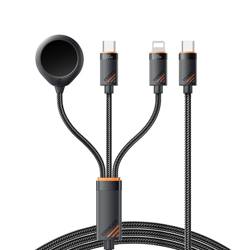 ESSAGER 3 in 1 Charging Cable for Watch  /  Phone  /  Type-C Devices PD 100W Fast Charging Data Cable - 1