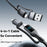 ESSAGER 4-in-1 Data Cable Digital Display PD 100W Fast Charging Cable 0.25m - 4