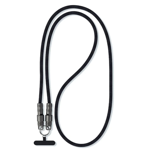 ESSAGER Crossbody Phone Lanyard PD 60W Charging Cable Type-C to Type-C Braided Data Cord 1.2m - Black - 1