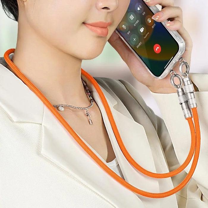 90cm Cell Phone Neck Strap Charging Cable Type-C to Type-C PD 66W Fast Charge Data Cable Necklace - Purple - 4