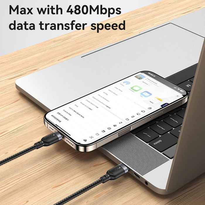 YESIDO CA190 USB-C to USB-C Cable 1.2m 60W Fast Charging Data Sync Cord - 7