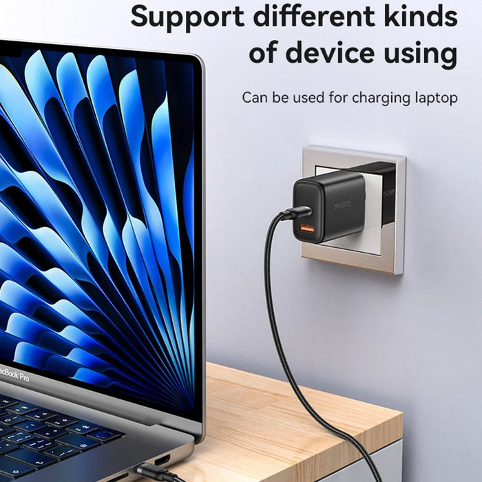 YESIDO CA194 USB C to USB C Cable 3m 60W Fast Charging Data Sync Cord for Laptop  /  Smartphone - 4