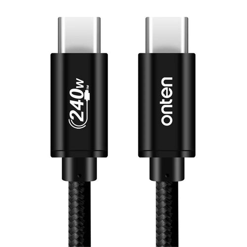ONTEN CC201 1m Type-C to Type-C Cable PD 240W Fast Charging 480Mbps Transfer Speed Data Cord - 1