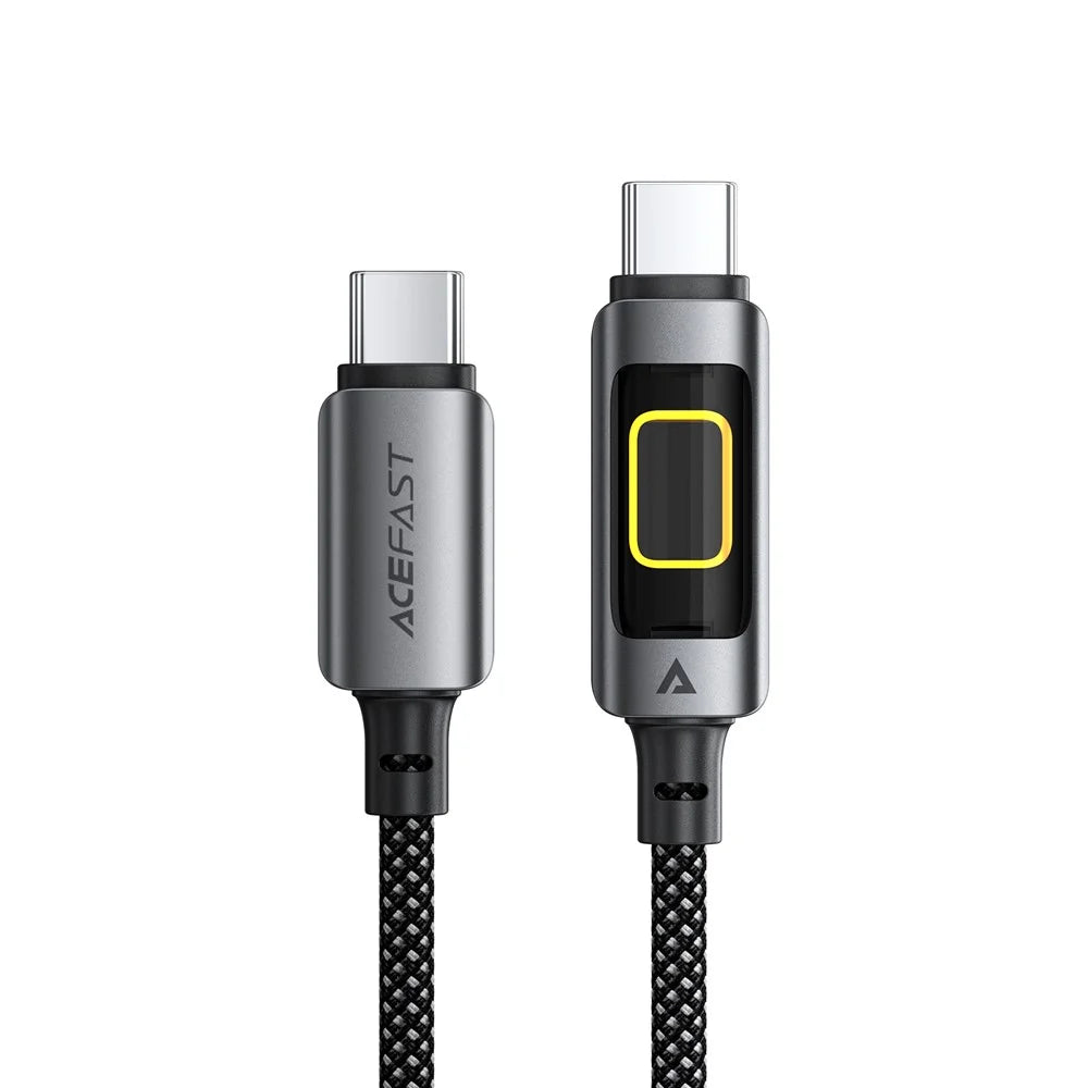 ACEFAST C21-03 1.2m USB C to USB C Cable 60W Charging Data Transfer Braided Cord with Colorful Light - 5