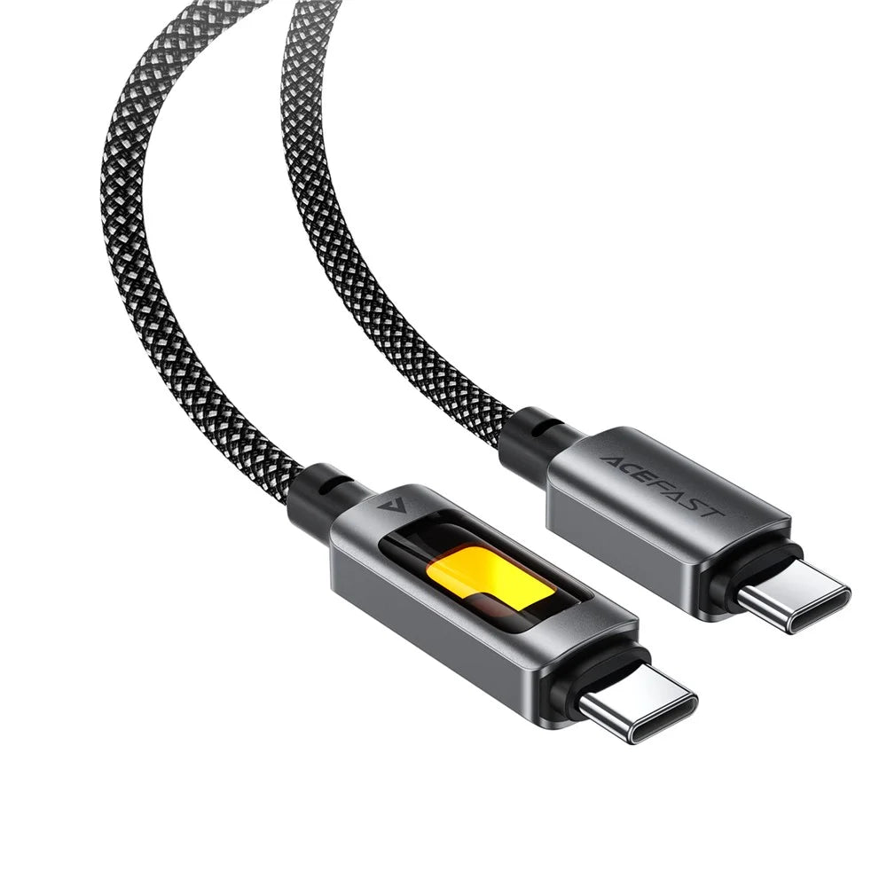 ACEFAST C21-03 1.2m USB C to USB C Cable 60W Charging Data Transfer Braided Cord with Colorful Light - 6